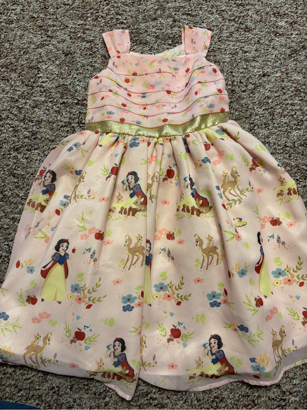 ⬇️Girls Pink Snow White Print Dress Disney